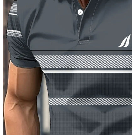 2026 Summer Men's Polo Shirt - 3D Printed Design Breathable Lightweight Stylish and Fashionable Outdoor Men's Clothing