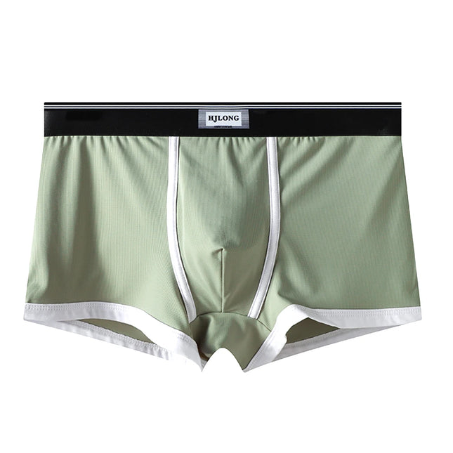 1/3PCS Smooth Cool Ice Silk Men's Panties Fashion Solid Knit Breathable Mesh Crotch Boxers Hombre High Elastic Men's Underwear