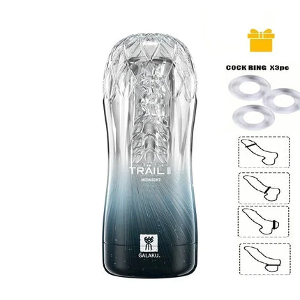 Male Masturbator Cup Soft Pussy Sex Toys Transparent Vagina Adult Endurance Exercise Adult supplies Vacuum Pocket Cup for Men