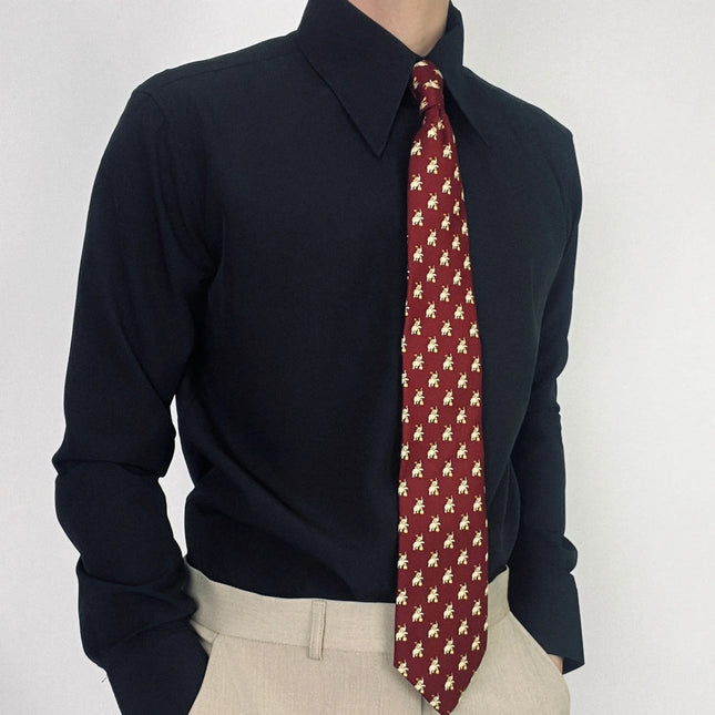 2025 New High Quality Spread Collar Men's Shirt Wrinkle-Free Long Sleeve Slim Fit Business Casual Vintage Office Wear Men Shirts