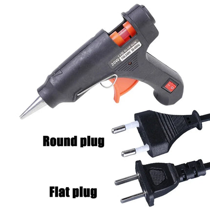 20W Hot Melt Glue Gun Car High Temperature Thermo Electric Tool Industrial Mini Guns With 7x150mm Glue Sticks Car Repair Tool