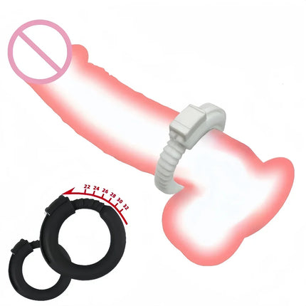 Penis Erection Ring Penis Circumcision Corrector Delayed Ejaculation Locking Cock Ring Adjustable Silicone Adult Products