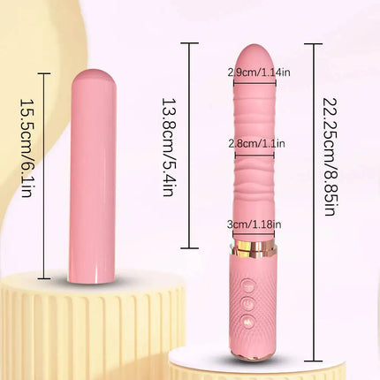 Thrusting Dildo Vibrator for Women Dual Motor Heating Powerful 10+10 Mode Sex Toy Vibrator Anal Vagina Stimulator Adult Sex Toy