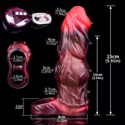 FAAK Remote Control Vibrating Silicone Cock Sleeve 2 Sizes Penis Extender Fantasy Hollow Horse dildo Vibrator Adult Sex Toys