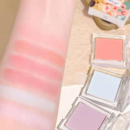 HISYI monochrome blush brightens matte nude makeup natural highlight repair three-dimensional eye shadow makeup