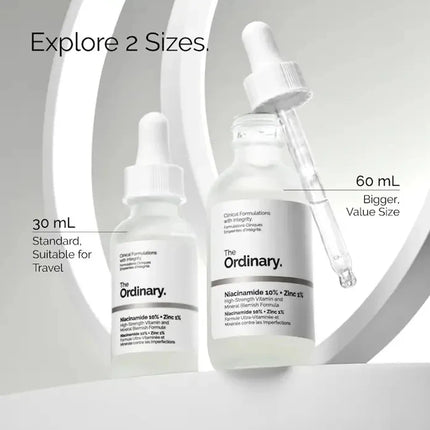 Niacinamide 10% + Zinc 1% Serum 30ml Control Oil Remove Acne and Brighten Oily Skin Gentle Exfoliating Closed-mouth Essence