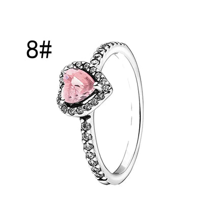 925 Sterling Silver Pink Bow Jewelry Set Ring Earrings Bracelet Necklace for Women Birthday Gift