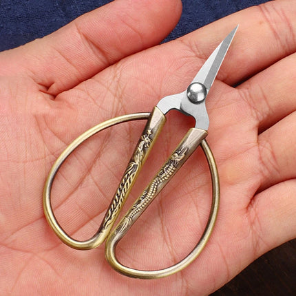 Retro Stainless Steel Sewing Scissors Handmade Cuttings Pointed Tailor Scissors Home Multifunction DIY Sewing Accessories