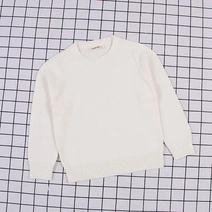 2025 Autumn Winter Baby Boys Girls Sweater Solid Color Thicken Children Knitted Clothes Kid Pullover Jumper Top Toddler Sweaters