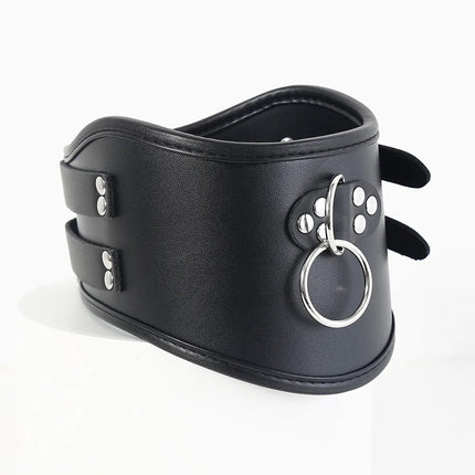 Leather BDSM Posture Collar,Slave Collars Chocker Sexual,Bondage Restraints,Sex Toys for Couples,Adult Games,Role Play