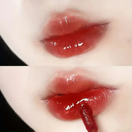 Mirror Lip Glaze - Glossy Lip gloss,Moisturizing Non-stick Cup Nude Lipstick High Pigmented Liquid Lipstick Lip Cosmetic Makeup