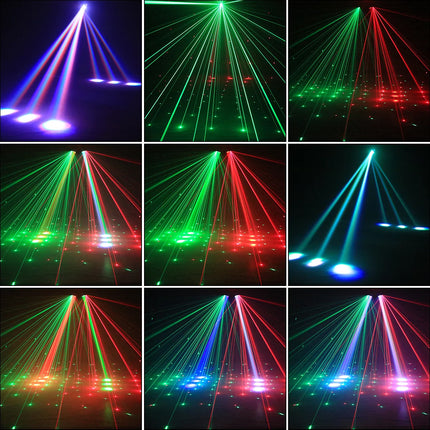 Mini Double Head Moving Head Beam Light With Aperture Remote Control DMX512 DJ Disco Bar Christmas Birthday Party Effect Light