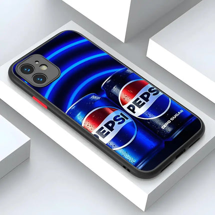 PEPSI WILD CHERRY LOGO Phone Case Luxury For IPhone 16 15 14 12 13 11 Dirty Resistant Pro XR XS Max Mini X 7 8 Plus Matte Shell