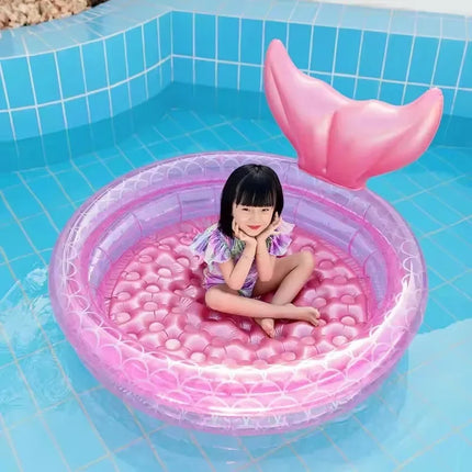 Thickened PVC Inflatable Toys Pool Indoor Outdoor Children Ocean Ball Pool Mermaid Shape Summer Inflatable Toys for Kids Adults