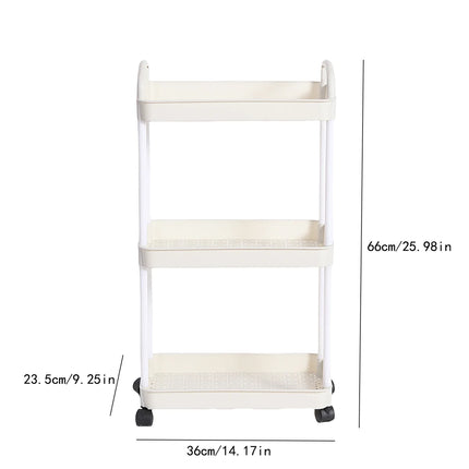 Household Multi-layer Small Cart Storage Rack Floor To Floor Kitchen Bedroom Bathroom Storage Rack Storage Rack With Wheels