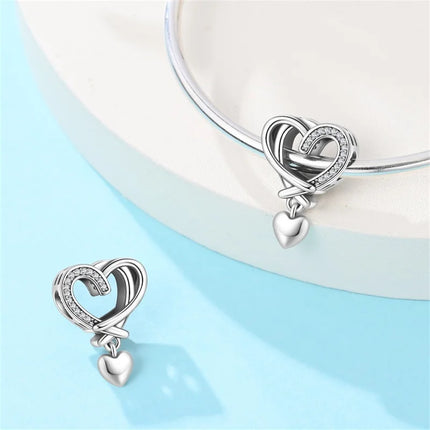 Original 925 Sterling Silver Charms Beads Cute Mushroom Unicorn Love Wings Pearl Charm for Bracelet Pendant Woman Girl Jewelry