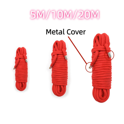5M/10M/20M Shibari Accessory of Handcuffs Bondage Cotton Rope for Men Woman Fetish Slave Role Play Binder Restraint Touch Tie Up