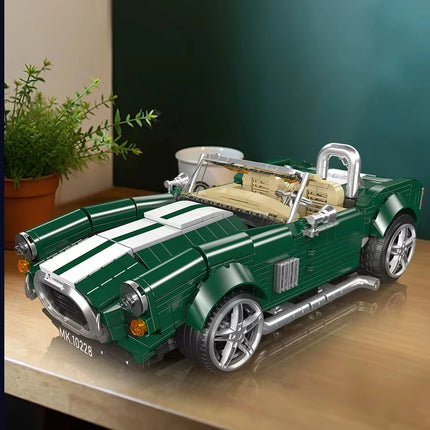 With Original Box Technical AC Cobra Vehicle Building Blocks Old-fashioned Roadster Brick Display Toys Set for Adults Kids Gifts