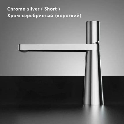 Modern Basin Faucet Brass Bathroom Sink Faucet Hot and Cold Water Mixer Tap WC Deck Mount Washbasin Faucets Bathroom Accessories