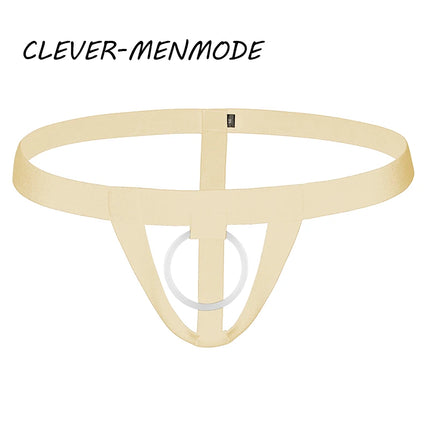 Men's Sexy Thong Exotic Lingerie Cockring Underwear G String Penis Cock Ring Panties Open Crotch Underpants Hombre
