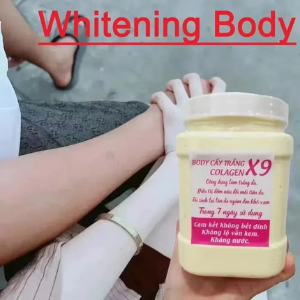 900g Hộp  Kem Body Cấy Trắng Collagen X9 Trắng Bật Tone ,Ko Lộ Vân, Ko Bết Rít , Dụng Cụ Chăm Sóc Cơ Thể Ko Thể Thi