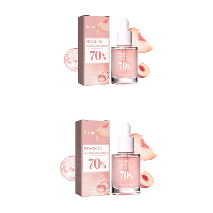 Peach 70% Niacinamide Facial Serum Fade Melanin Moisturzing Shrink Pores Smooth Brightening Skin Care Dark Spot Remover Serum