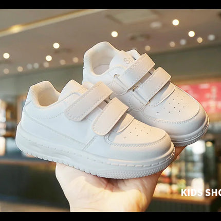 Autumn Kids White Sneakers Leisure Soft Bottom Fashion Boys Girls Sport Shoes All-match Children Trainers Non-slip Running Shoes