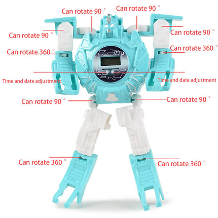 Funny and creative watch transformation robot electronic watch, cartoon children's cool watch surprise toy