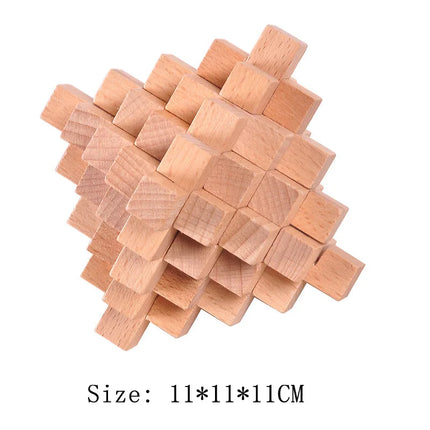 Wooden Luban Lock Unlock Interlocking Puzzle Rompecabezas IQ Test Brain Teaser Game For Adults And Kids Educational Toys
