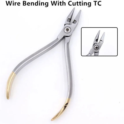Dental Orthodontic Instruments Lingual Wire NiTi Cinch Back Plier Needle Holder End Cutting Pliers for Braces Adjustment Repair