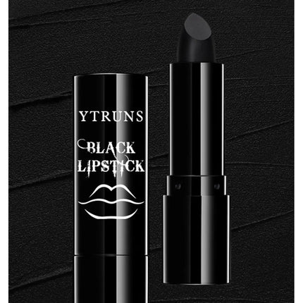 Matte black lipstick, long-lasting waterproof, no creases, Gothic dark makeup party, Halloween cosplay makeup