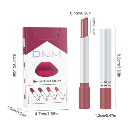 4Pcs/set Makeup Lipstick Korean Cosmetics Sexy Lipstick Set Lip Tint Lip Gloss Waterproof Maquillaje Matte Long Lasting Make Up