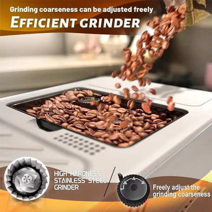 2026 Fully Automatic Espresso Machine - Bean to Cup Coffee Maker with Touch Screen & Milk Tank for Latte & Cappuccino