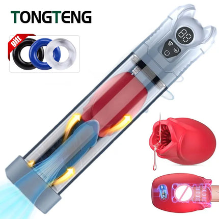 Electric Penis Pump with 5 Suction 6 Training Modes Automatic Male Masturbator LCD Pumps Enlargers Ault Sex Toys For Men