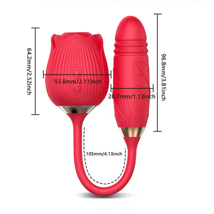Thrusting G Spot Anal Vibrators Rose Sucking Sex Toys Dildo Vibrator for Women Stimulator Female Vibrating Egg Adult Toys,Gifts