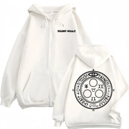 Limited Silent Hill 2 Game Print Zipper Hoodies High Quality Fashion Zip Up Pullovers Men Women Casual Long Sleeve Sweatshirts