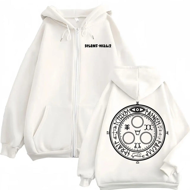 Limited Silent Hill 2 Game Print Zipper Hoodies High Quality Fashion Zip Up Pullovers Men Women Casual Long Sleeve Sweatshirts
