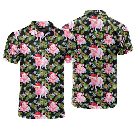 Funny Pig Pattern 3D Printed Polo Golf Shirt For Men New Design Daily Casual Sports Button T-shirt Short Sleeves Outdoor Tee Top