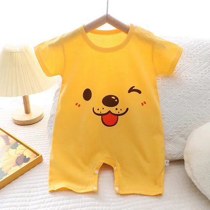 2025 Infant Toddler Crawling Clothes Cotton Summer Boys Girls Thin Male Baby Female Short-sleeved Romper suit Children's Onesie