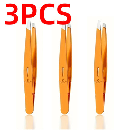 Precision And Durable Stainless Steel Eyebrow Tweezers Professional Trimming Tweezers Rust Proof And Anti-Static High-Quality