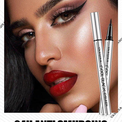 YANQINA Waterproof Makeup Eyeliner Black Liquid Eyeliner Pen Make Up Eye Liner Long-lasting Cosmetics Fast-dry Eyeliners Pencil