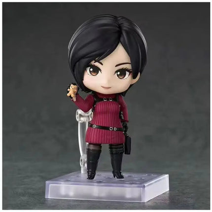 Anime #2761 #2337 Q Version Ada Wong & Leon S. Kennedy Statue Set Swappable Faces Movable Joints Desktop Decor Gifts Collectible