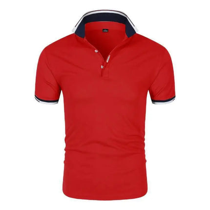 Men's Solid Color Polo Shirt 2026 Summer Casual Breathable Short Sleeve T-Shirt Youth High Quality Bussiness Slim Tees