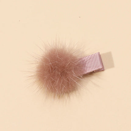 Popular Fashion Baby Girls Hair Clips Solid Plush Hairpins for Children Seamless Hair Grips for Kids Baby Hair Accessories