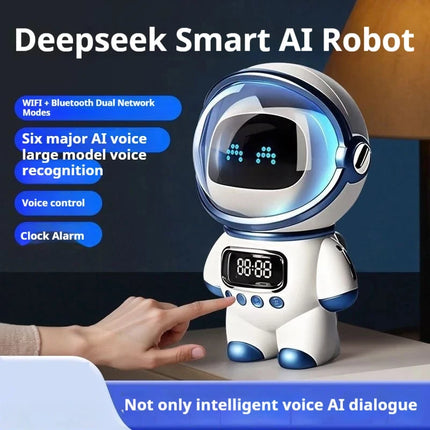 2026 New AI Smart Voice Chat Robot Bluetooth Speaker Digital Alarm Clock Sleep Aid Night Light Kids Home Companion Festival Gift