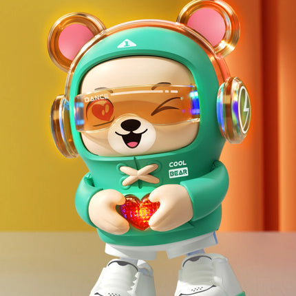 Dancing Bear Baby Dragon Toys, Lighting and Dancing Robot Mode Cute Shape 2 Gear Switches for 3+ Childs Not Include Battery