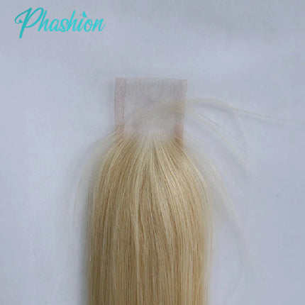 Phashion Kim K 2x6 Blonde Swiss Transparent Lace Closure 613 Straight Body Wave Deep Part Brazilian Remy Human Hair For Women
