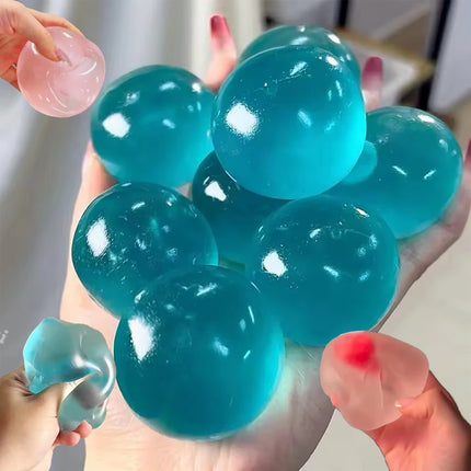 2026 Blue strawberry Maltose Squishy Toys Anti Stress Fidgets Soft Simulated Transparent Maltose Slow-rebound Decompression Toy