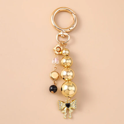 Bowknot Heart Crystal Keychain / Porte-Clés Nœud Cœur Cristal