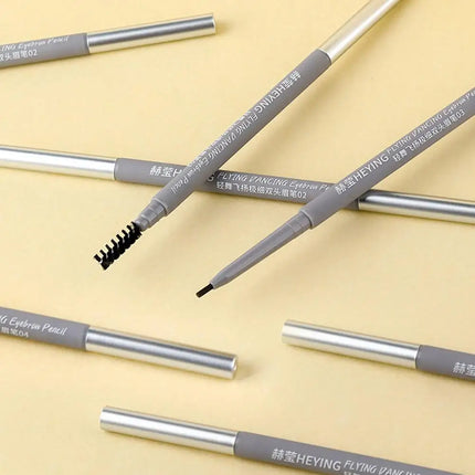 Ultra Fine Double Ended Eyebrow Pencil Waterproof Sweatproof Long Lasting Natural Hair Like Strokes Beginner Friendly with Brush